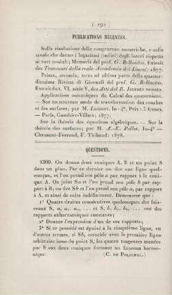 Publications récentes.