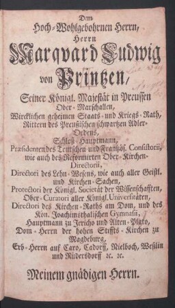 Monseigneur, Gleichwie Ihro ...