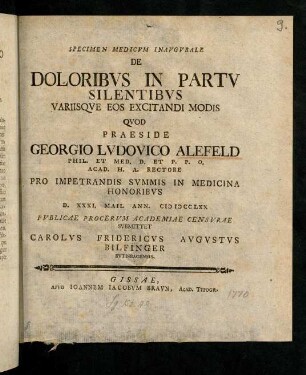 1-24, De Doloribus in Partu Silentibus Variisque Eos ...