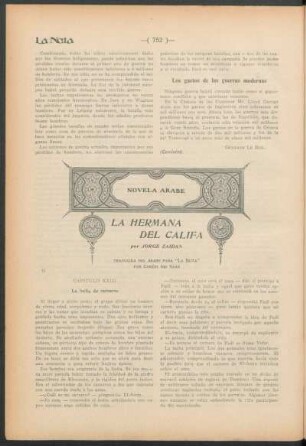 La hermana del califa : Novela árabe
