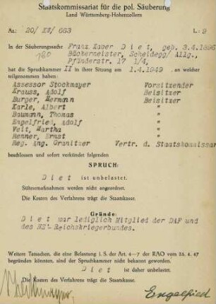 Diet, Franz Xaver