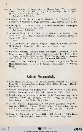 Badische Fürstenportraits (Nr. 161-190)