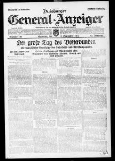 Duisburger General-Anzeiger. 1914-1935