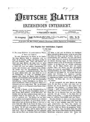 Die Psyche der weiblichen Jugend : (Fortsetzung)