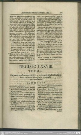 Decisio LXXVIII. De poena incestus cum adulterio, in secundo gradu affinitatis, lineae collateralis inaequalis, commissi extraordninaria