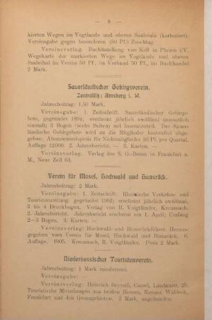 Verein für Mosel, Hochwald und Hunsrück.
