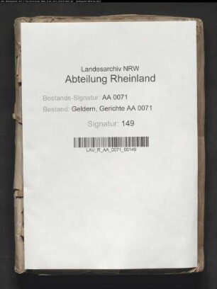 Gerichtsbuch für Lobberich