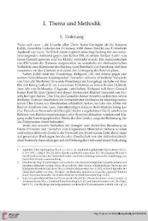 I. Thema und Methodik