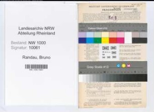 Entnazifizierung Bruno Randau, geb. 10.06.1907 (Techn.Kaufmann)