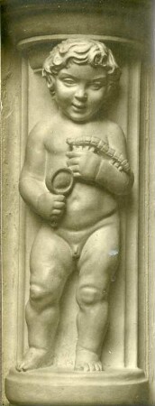 Modell eines Reliefs mit Allegorie der Naturwissenschaft : Modell eines Reliefs mit Allegorie der Naturwissenschaft. Gips (um 1905/1910; C. Brose)