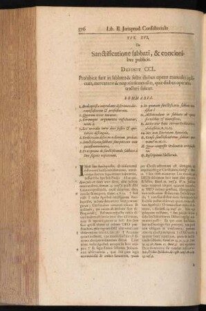 Tit. XVI. De Sactificatione sabbati, & concionibus publicis