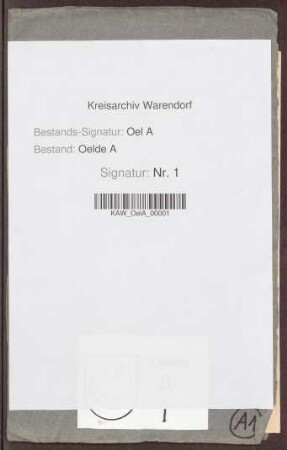 Rechnungen des Wigbolds Oelde