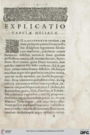 Explicatio Tabvlae Heliacae