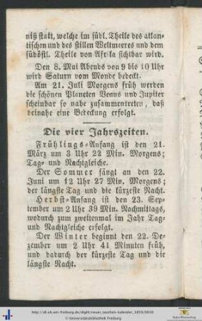 Die vier Jahrszeiten.