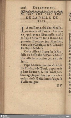 De La Ville De Toul