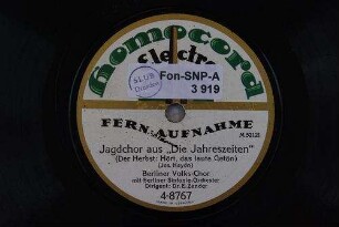 Jagdchor aus "Die Jahreszeiten" : (Der Herbst: Hört das laute Getön) / (Jos. Haydn)