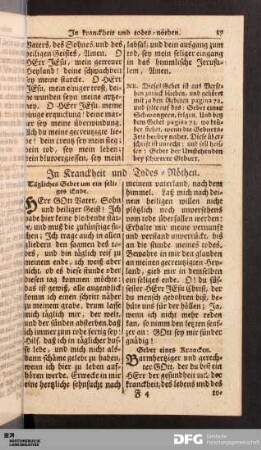 [VII.] In Kranckheit und Todes-Nöthen.