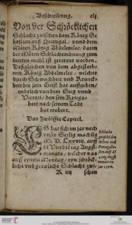 Das Zwölffte Capitel