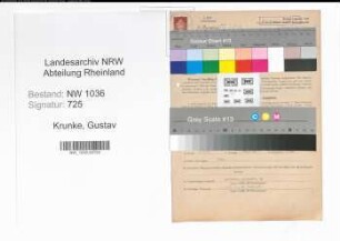 Entnazifizierung Gustav Krunke , geb. 08.05.1898 (Prokurist)