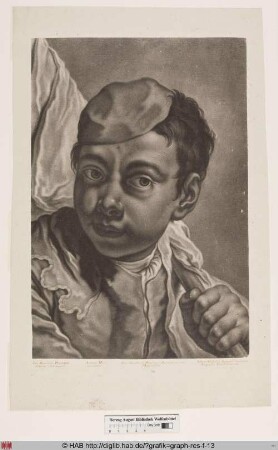 Porträt eines jungen Fahnenträgers mit einer Kappe.