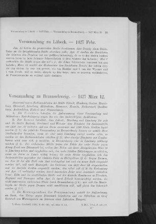 Versammlung zu Braunschweig. - 1427 März 12.