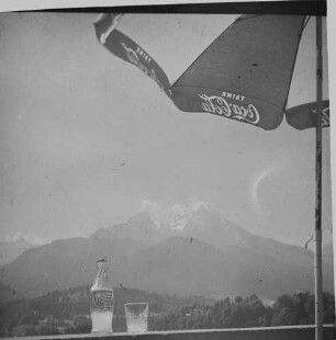Coca-Cola Sonnenschirm in den Berchtesgadener Alpen
