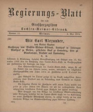 Nr. 11 : 3. Mai 1873