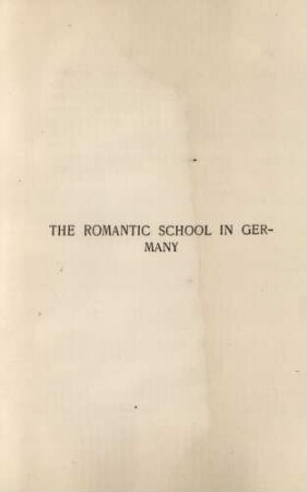 The romantic school in Germany