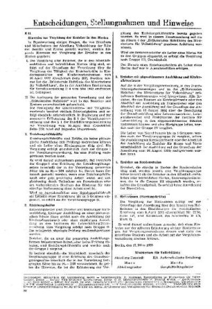 Hinweise zur Verggütung der Erzieher in den Horten : E 11 ; [Entscheidungen, Stellungnahmen und Hinweise]