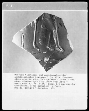 Fragment eines arretinischen Gefäßes (Terra Sigillata)