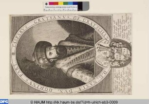 CASPARVS GRATIANVS, DE GRATSCHAZ D.G. NAXIÆ DVX, DOMIVS PARY. [Caspar Gratianus von Gratschaz]