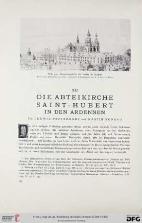 XII. Die Abteikirche Saint-Hubert in den Ardennen