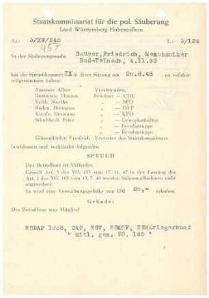 Bauser, Friedrich