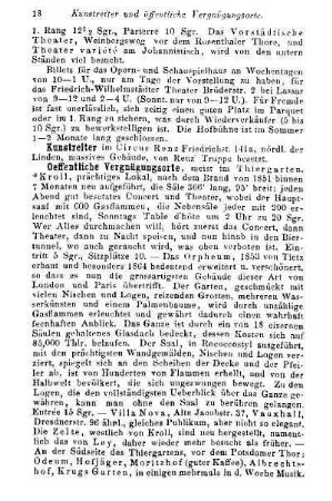 Kunstreiter und öffentliche Vergnügungsorte