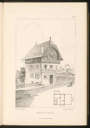 Landhaus, Stuttgart: Perspektivische Ansicht (aus: Stadt- und Landhäuser, hrsg. von Ernst Wasmuth, Berlin 1894)