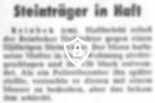 Steinträger in Haft