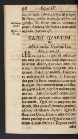 Caput Qvartum De Adsertionibus Generalibus.