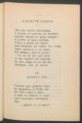 IV. - ¡Bonito tio!