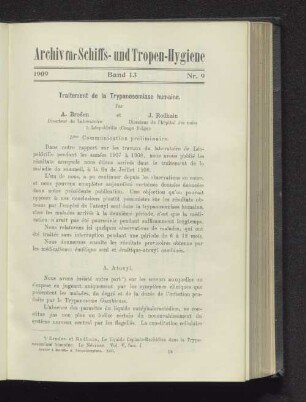 Traitement de la Trypanosomiase humaine