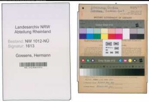 Entnazifizierung Hermann Gossens , geb. 06.05.1880 (Landwirt)