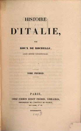 Histoire d'Italie, 1