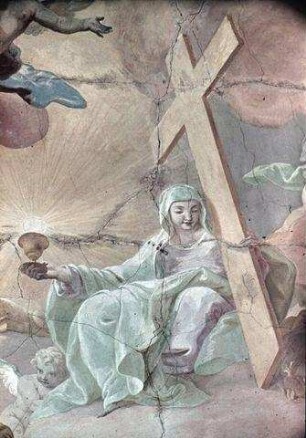 Verherrlichung der heiligen Maria Magdalena, umgeben von den drei theologischen Tugenden