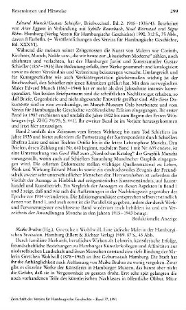 Gretchen Wohlwill, eine jüdische Malerin der Hamburgischen Sezession, Maike Bruhns (Hrsg.) : Hamburg, Ellert & Richter, 1989