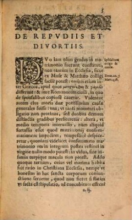 Tractatio de repudiis et divortiis : in qua pleraeque de causis matrimonialibus ... incidentes controversiae ex verbo dei deciduntur ...