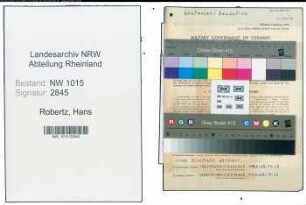 Entnazifizierung Hans Robertz , geb. 26.08.1889 (Rektor)