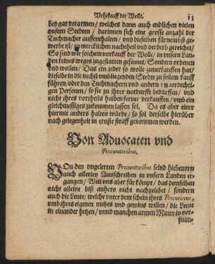 Von Advocaten und Procuratoribus.