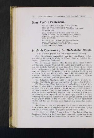 Die Rodenbeker Mühle.