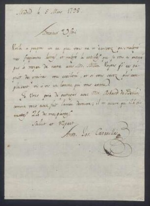 Antonio José Cavanilles an Paul Usteri