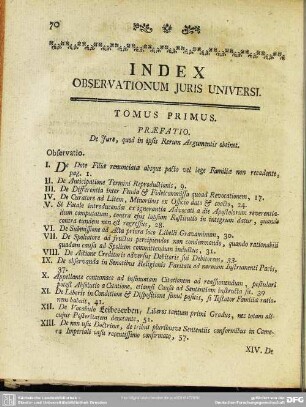 Index Observationum Juris Universi