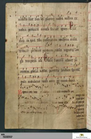 Nachtrag in Quadratnotation, 14. Jahrh.